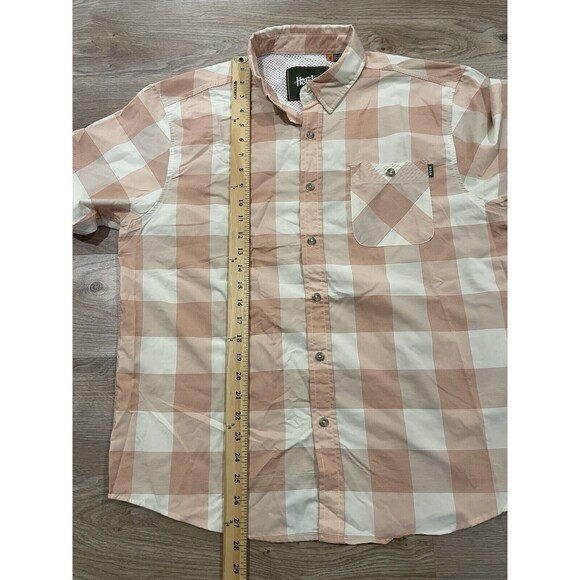 Howler Bros Men's Size M Plaid Short Sleeve Button up Shirt Vented Fishing - Picture 7 of 9